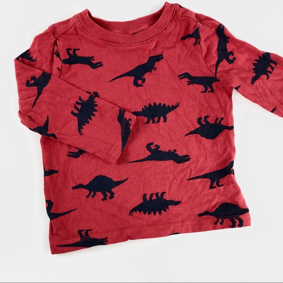 Red “dinosaurs” long sleeve shirt - Picture 2 of 4